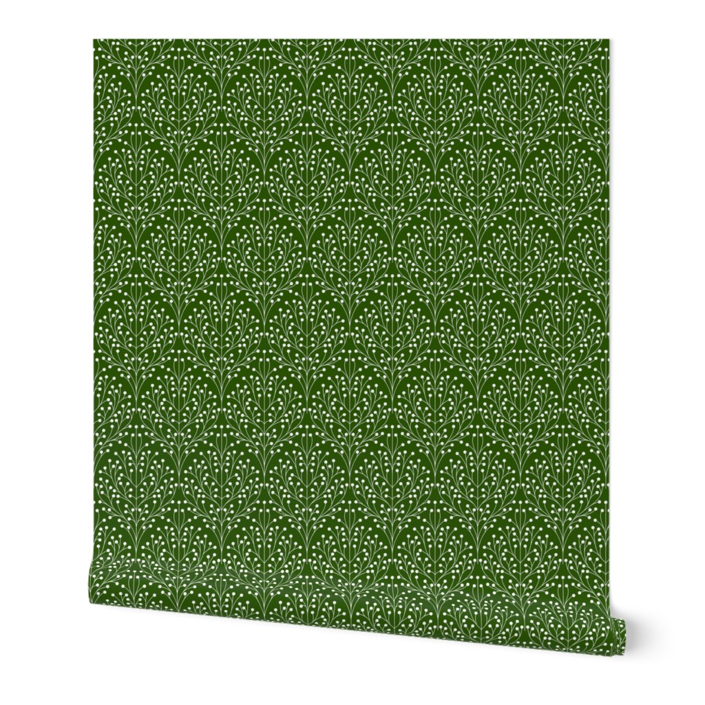 Berry shrub damask green