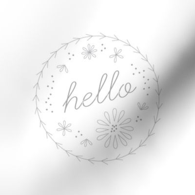 hello embroidery pattern