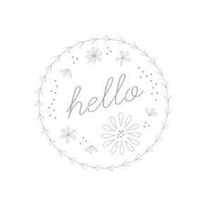 hello embroidery pattern