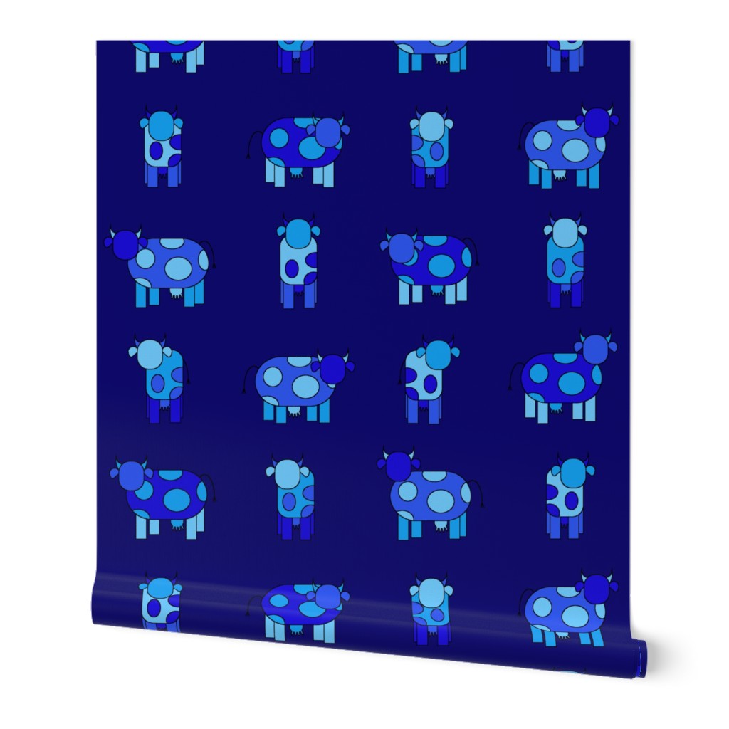 dark blue cows