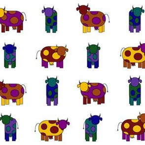 colorful cows