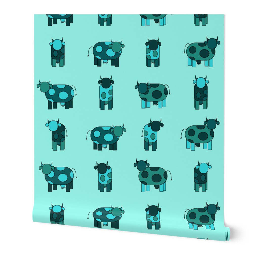 aqua cows