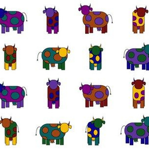 colorful cows