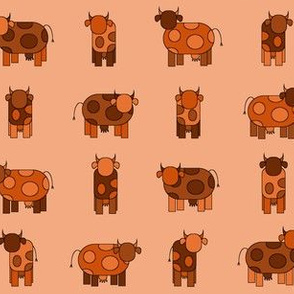 orange cows