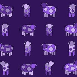 Dark purple cows