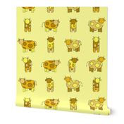 yellow cows