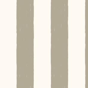 Fat Awning Stripes -  Taupe & Ivory