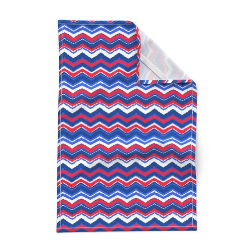 red, white and blue chevron