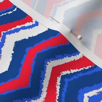 red, white and blue chevron