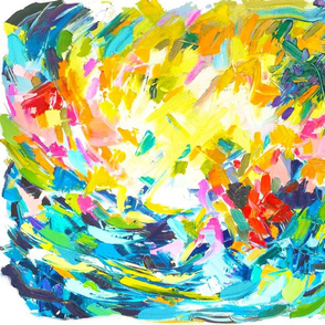 Bright Colorful Painting Print. 
