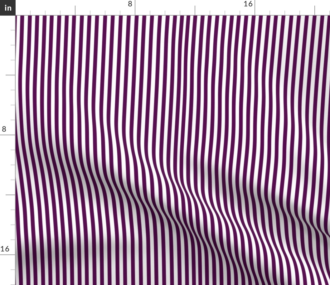 Perfectly Pinstripe in Eggplant // White