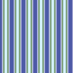 Morning glory Stripe in Blue and Green