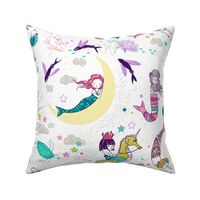 Mermaid Lullaby (Candy white background) LARGE