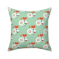 Autumn fox blossom mint  orange woodland