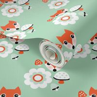 Autumn fox blossom mint  orange woodland