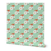 Autumn fox blossom mint  orange woodland