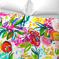 Neon Summer Floral (Giant Size 70" Repeat) 