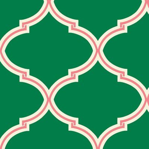 Lily Trellis in Green and Pink