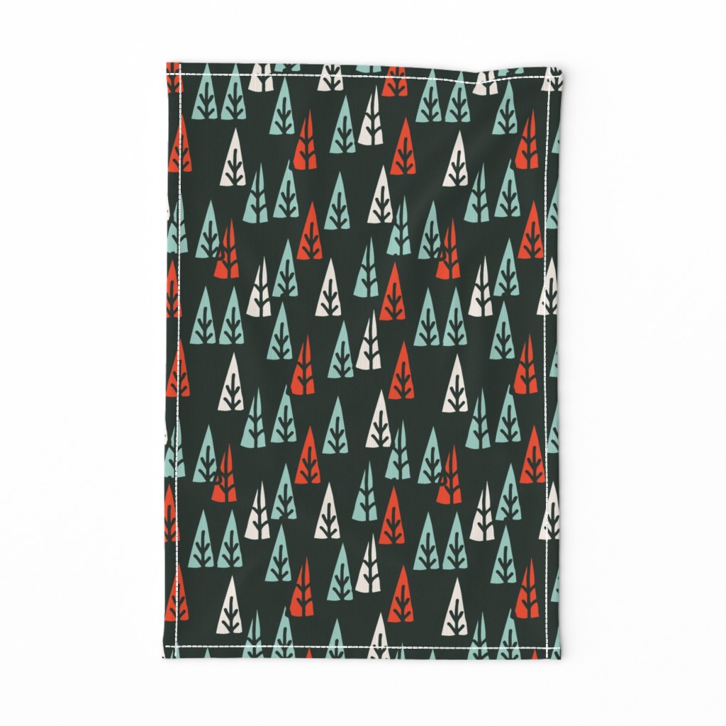 holiday trees // red and mint christmas fabric