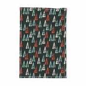 holiday trees // red and mint christmas fabric