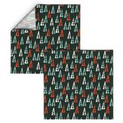 holiday trees // red and mint christmas fabric