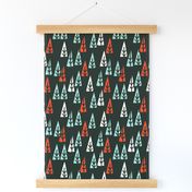 holiday trees // red and mint christmas fabric