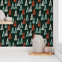 holiday trees // red and mint christmas fabric