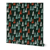 holiday trees // red and mint christmas fabric