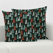 holiday trees // red and mint christmas fabric