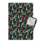 holiday trees // red and mint christmas fabric