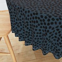 dots // dot fabric navy and black dots fabric inky spots