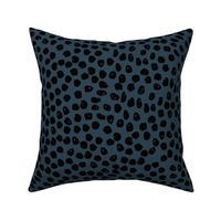 dots // dot fabric navy and black dots fabric inky spots