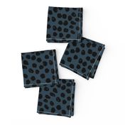 dots // dot fabric navy and black dots fabric inky spots