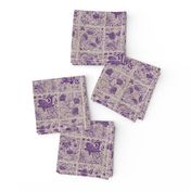 Palace Garden | Aubergine Woodblock Tile