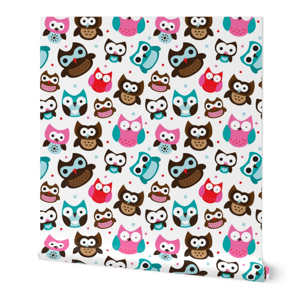 Retro owls for boys and girls scandinavian style