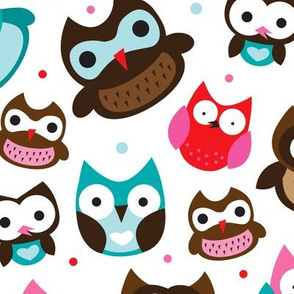 Retro owls for boys and girls scandinavian style