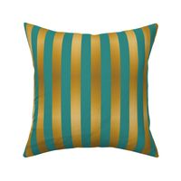 Stripes Teal and Gold