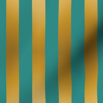 Stripes Teal and Gold