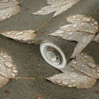Maple Leaf with Raindrops - half-brick