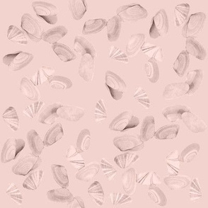 Small Shells Pink Monochrome