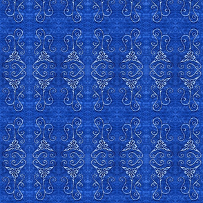 loopy blue knot tile