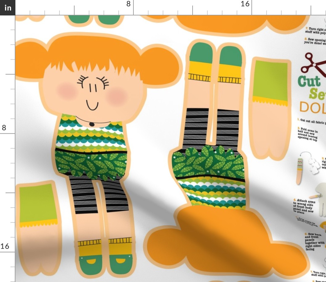 cut and sew doll - fat quarter