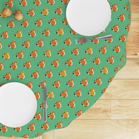 Retro fall orange squirrel autumn woodland animals scandinavian forest gender neutral