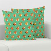 Retro fall orange squirrel autumn woodland animals scandinavian forest gender neutral