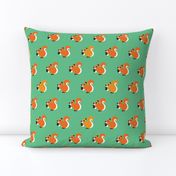 Retro fall orange squirrel autumn woodland animals scandinavian forest gender neutral