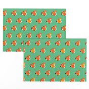 Retro fall orange squirrel autumn woodland animals scandinavian forest gender neutral