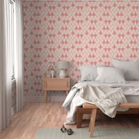 Retro drops abstract leaves in pastel pink scandinavian style