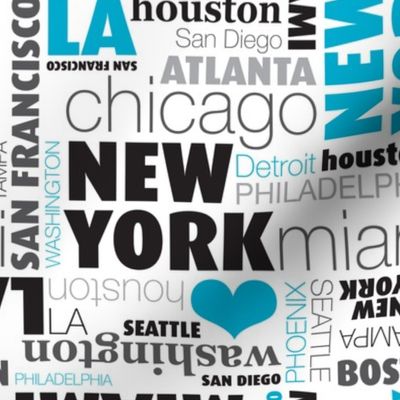 USA city typography print united states capitals 