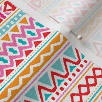 Ethnic colorful aztec design summer geometric triangles peru print