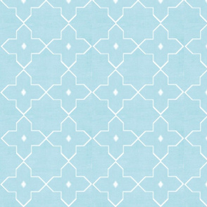 Moroccan Tile in Muted Morning Blues